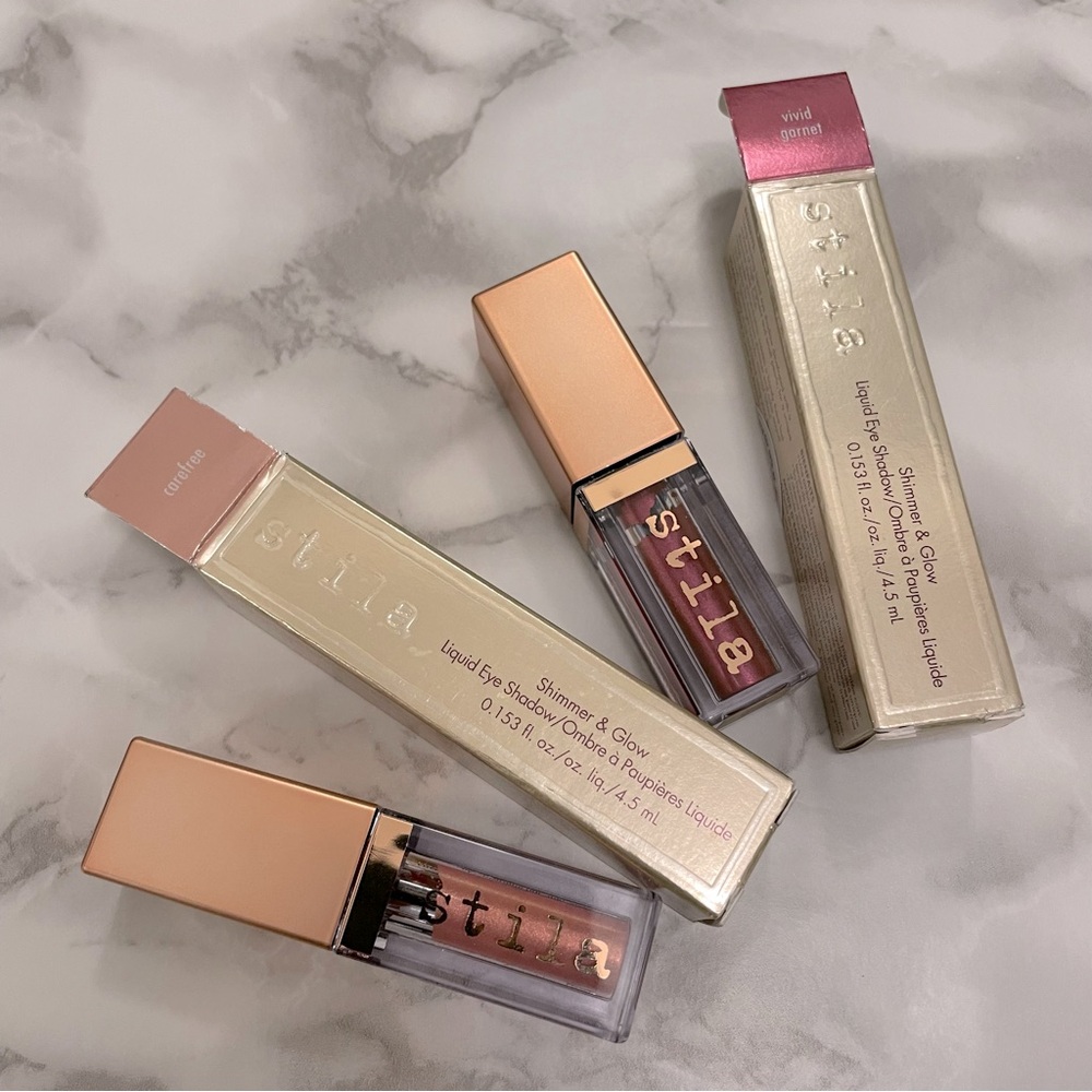 Stila Shimmer & Glow Liquid Eye Shadow Set in Carefree & Vivid Garner